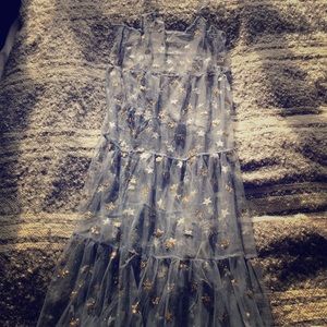 Sheer sparkly star dress